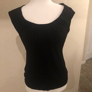 WHBM Black scoop neck tee